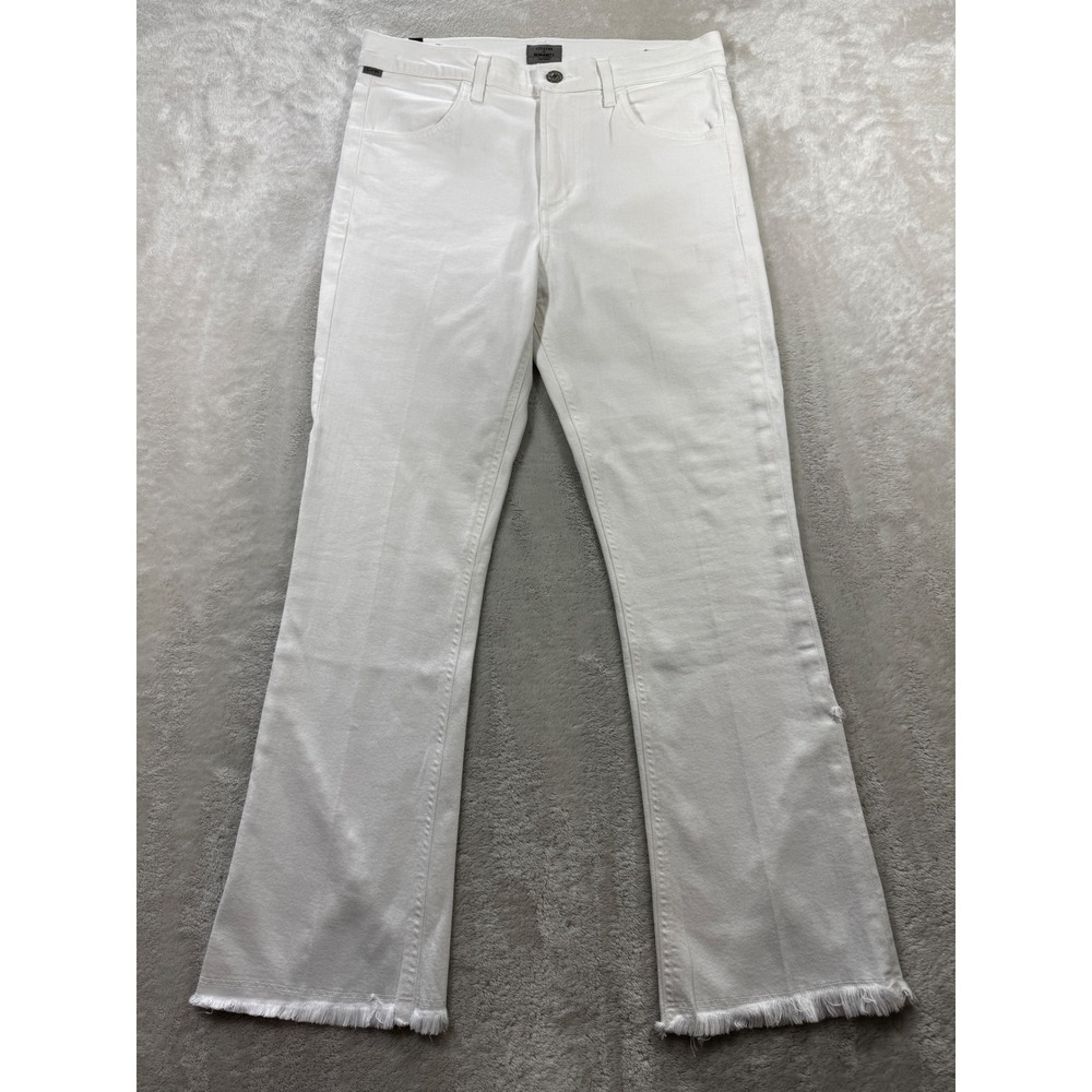 Citizens of Humanity Womens Drew Fray Flare White Jeans 28 Meas: 30x26.5